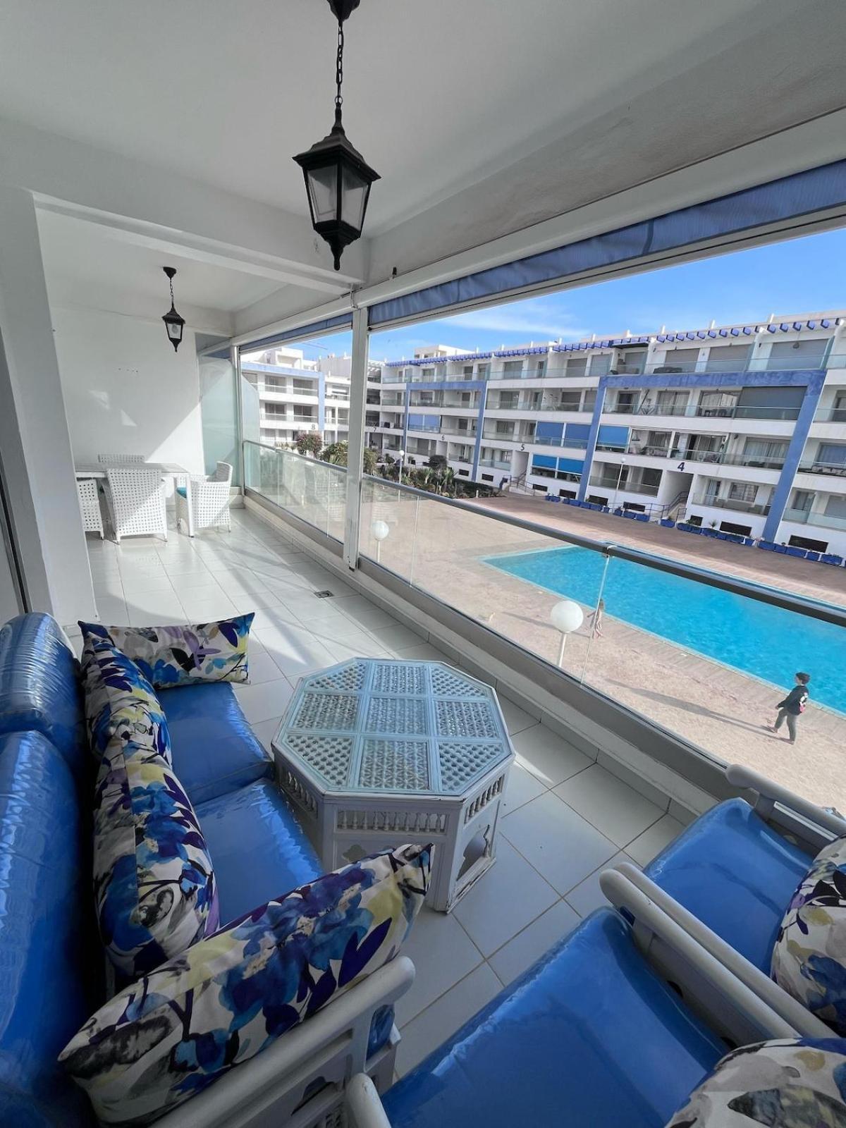 Apartment Sea View With Pool Aourir Luaran gambar