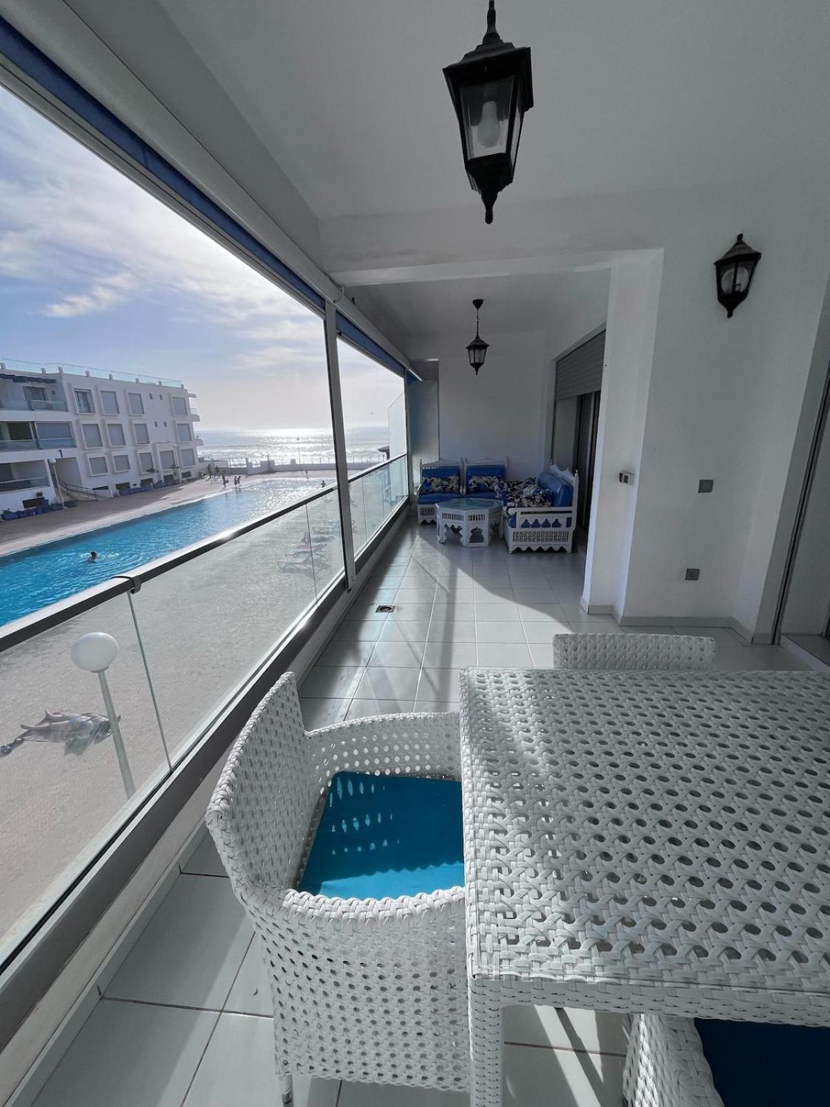 Apartment Sea View With Pool Aourir Luaran gambar