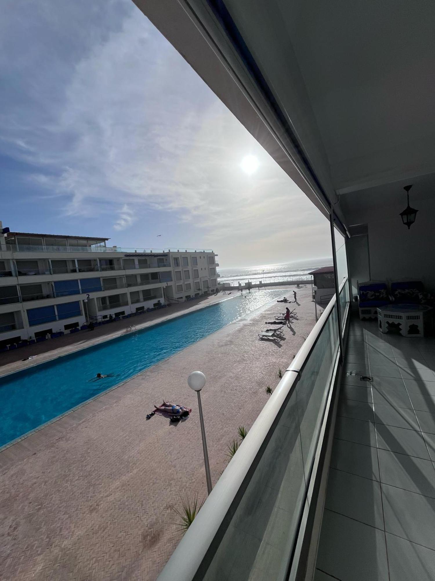 Apartment Sea View With Pool Aourir Luaran gambar