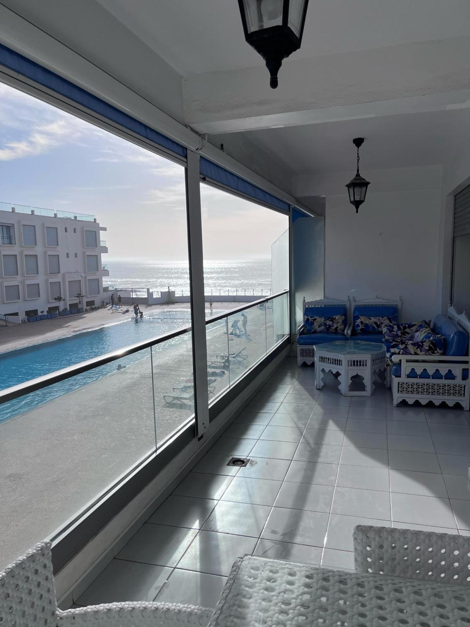 Apartment Sea View With Pool Aourir Luaran gambar